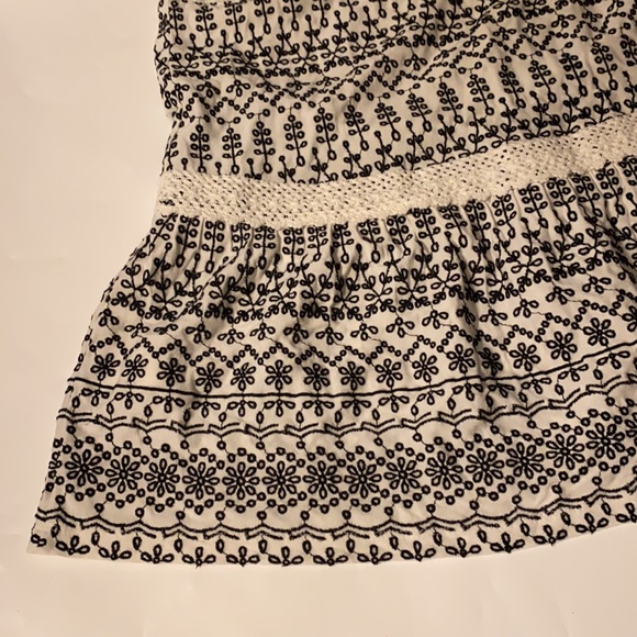 Maeve Cammie peplum top white & black eyelet XS NWT fairy dainty - Picture 8 of 12